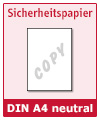 Sicherheitspapier NEUTRAL mit WZ Sicherheitspapier NEUTRAL mit WZ