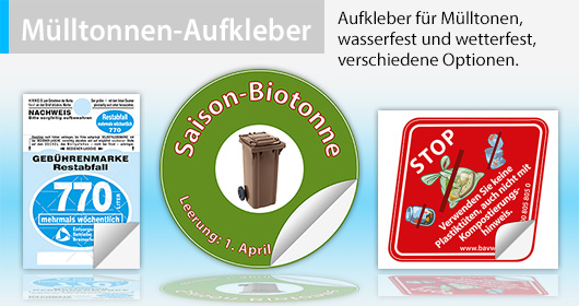 Mülltonnen-Aufkleber